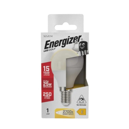Energizer - LED Bulb - Golf 2.2W 250LM Opal E14 Warm White