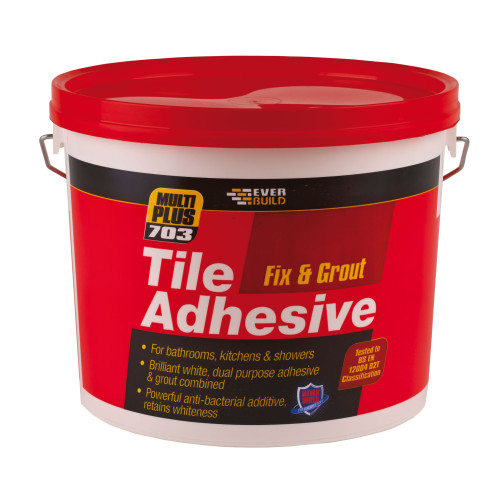 Everbuild Fix & Grout Tile Adhesive White (750g)