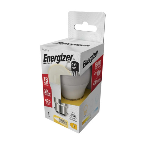 Centurion - Energizer - LED Bulb - Golf 4.2W 470LM Opal B22 Warm White