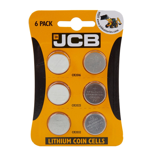JCB Assorted Coin Cell Battery, 6 Pack