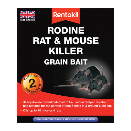 Rentokil - Rodine Rat & Mouse Killer Grain Bait - 2 Sachet