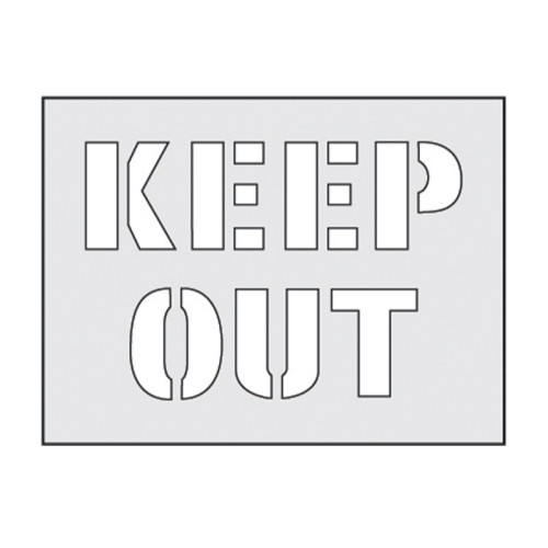 'Keep Out' Stencil (300mm x 190mm)