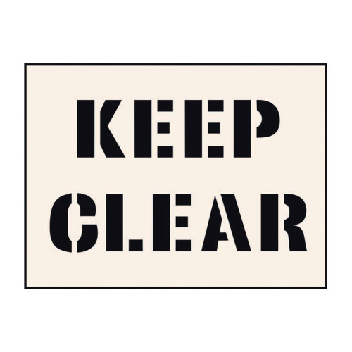 'Keep Clear' Stencil (600mm x 400mm)