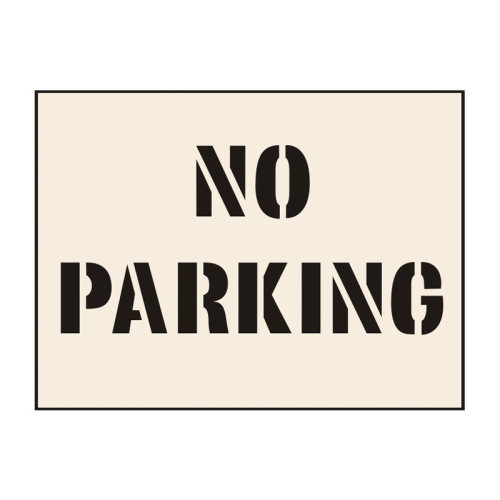 'No Parking' Stencil (600mm x 400mm)
