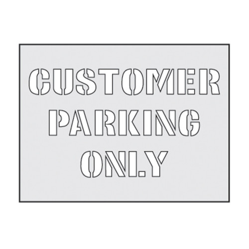 'Customer Parking Only' Stencil (300mm x 190mm)