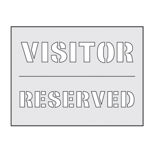 'Visitor Reserved' Stencil (300mm x 190mm)