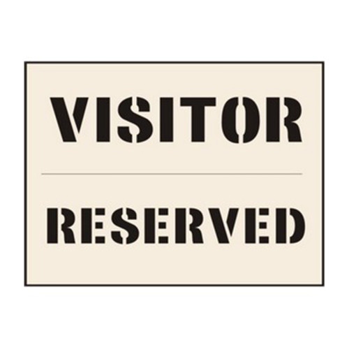 'Visitor Reserved' Stencil (800mm x 600mm)