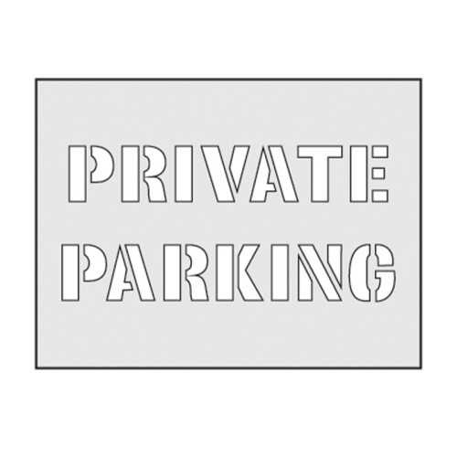 'Private Parking' Stencil (300mm x 190mm)