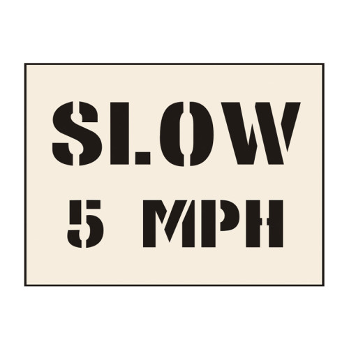 'Slow 5mph' Stencil (400mm x 300mm)