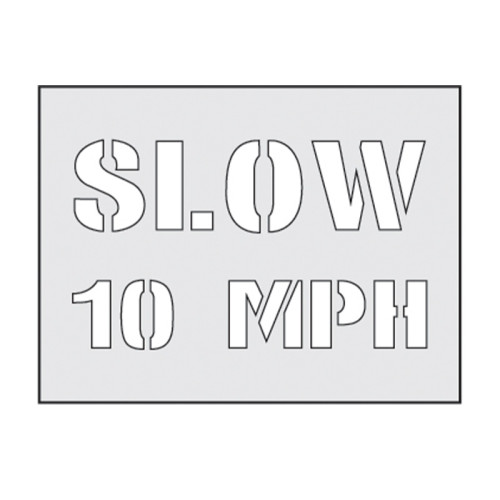 'Slow 10 mph' Stencil (300mm x 190mm)