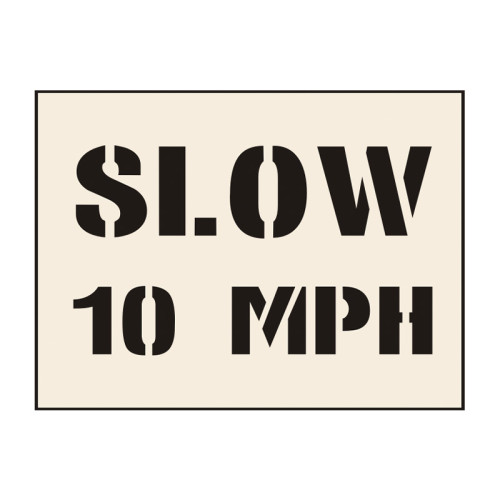 'Slow 10mph' Stencil (600mm x 400mm)
