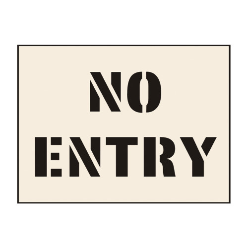'No Entry' Stencil (600mm x 800mm)