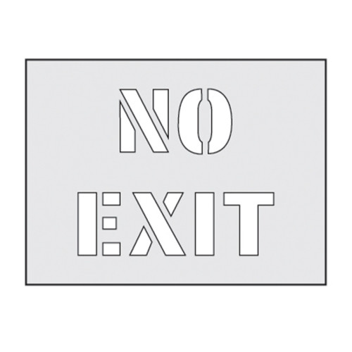 'No Exit' Stencil (300mm x 190mm)