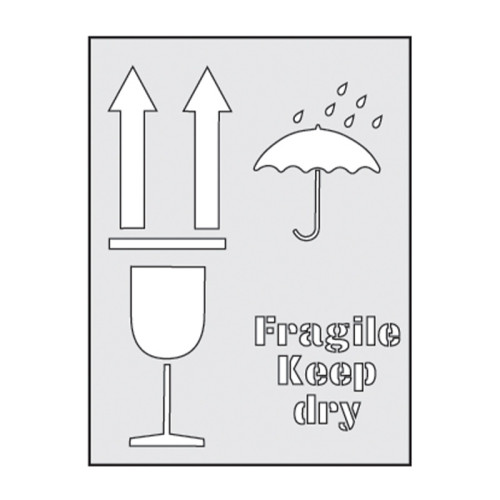 'Fragile Keep Dry' Stencil (190mm x 300mm)