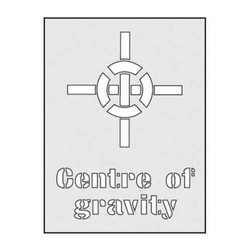 'Centre Of Gravity' Stencil (190mm x 300mm)