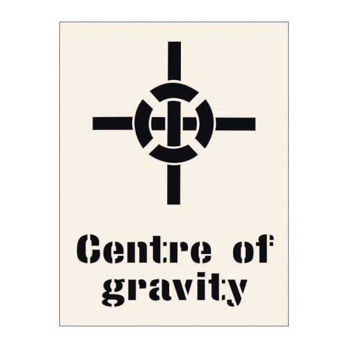 'Centre Of Gravity' Stencil (400mm x 600mm)