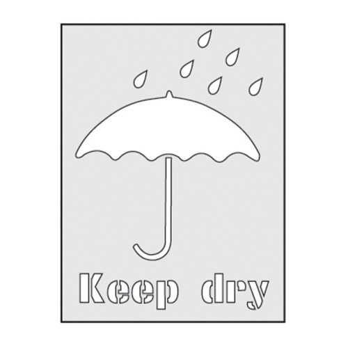 'Keep Dry' Stencil (190mm x 300mm)