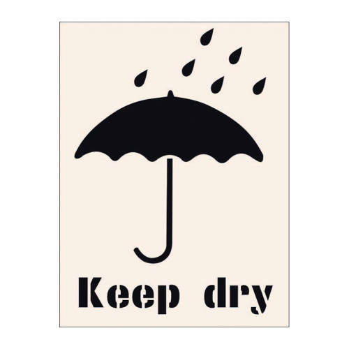 'Keep Dry' Stencil (600mm x 800mm)