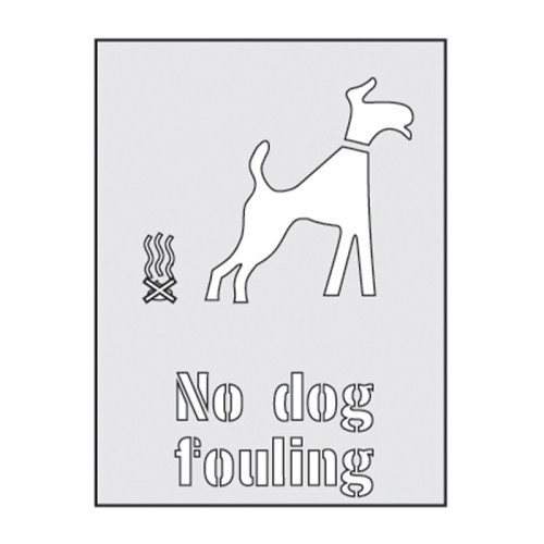 'No dog fouling' Stencil (190mm x 300mm)