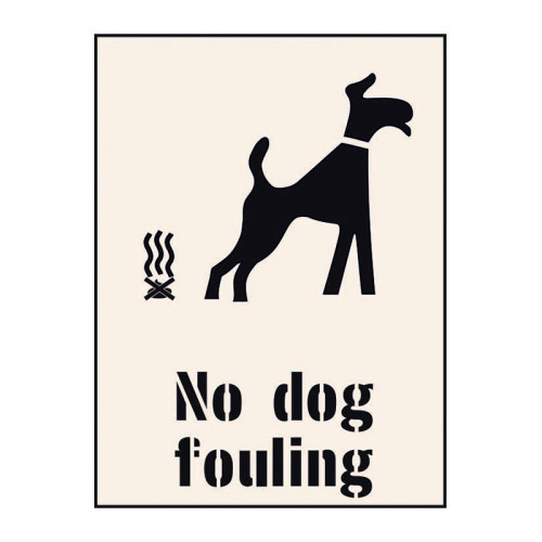 'No Dog Fouling' Stencil (400mm x 600mm)