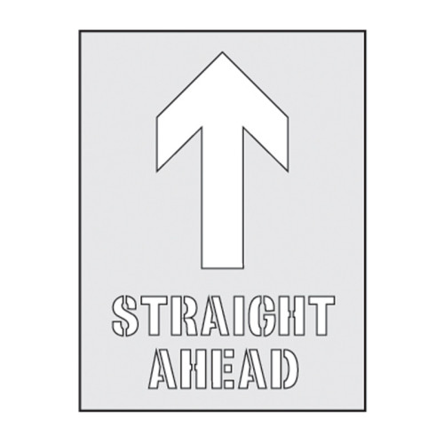 'Straight ahead (with arrow up)' Stencil (190mm x 300mm)
