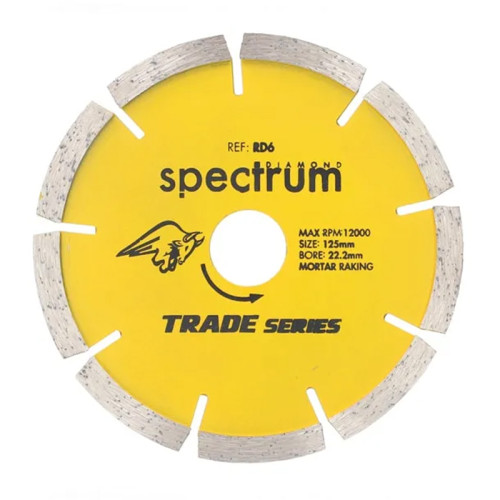 OX RD6 TRADE MORTAR RAKE 125MM DIAMOND BLADE