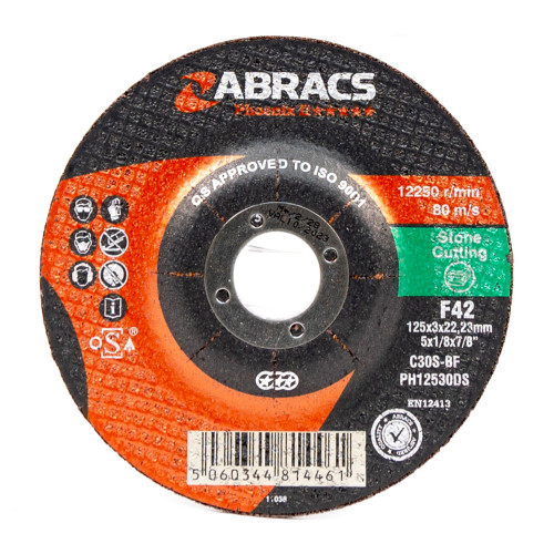 Phoenix II Depressed Centre Masonry Cutting Disc (125 x 3 x 22mm)