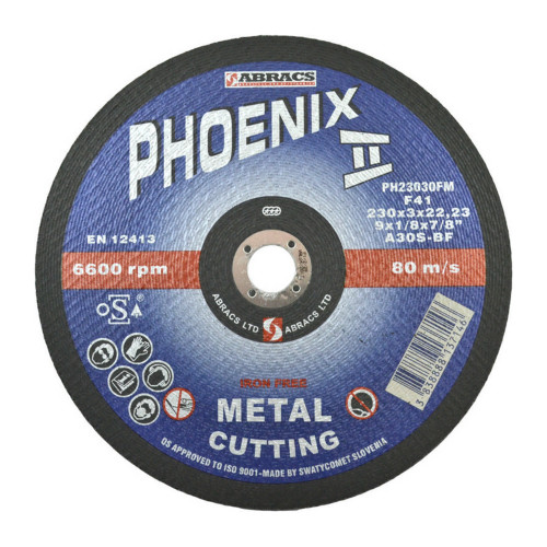 Phoenix II Flat Metal Cutting Disc (230 x 3 x 22mm)