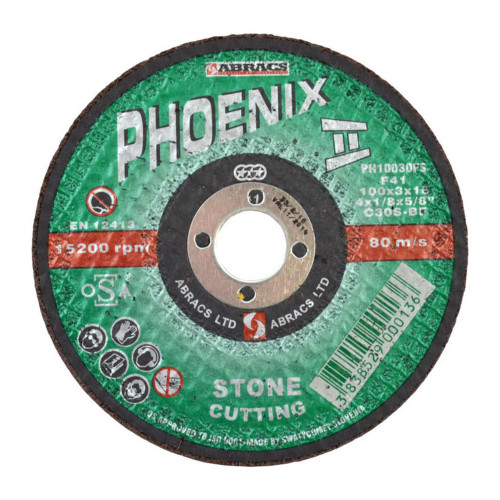 Phoenix II Flat Masonry Cutting Disc (100 x 3 x 16mm)