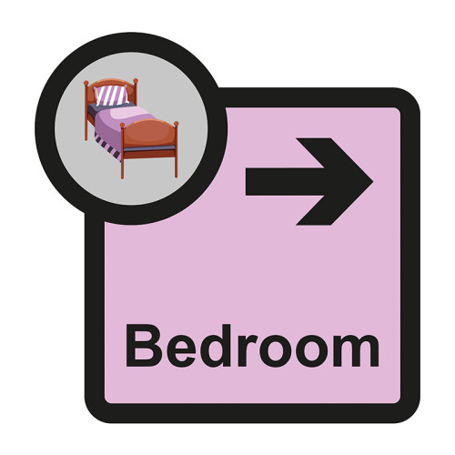 Bedroom arrow right - S/A FMX (305 x 310mm)