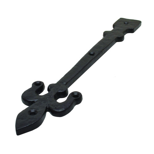 Fleur De Lys Hinge Front, Black, 300mm