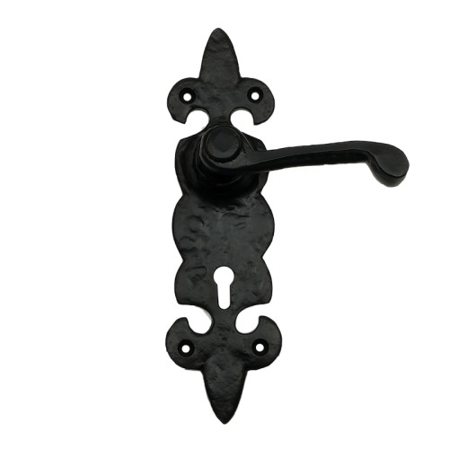 187mm x 50mm (7 1/2" x 2") Tudor Fleur De Lys Lock Set