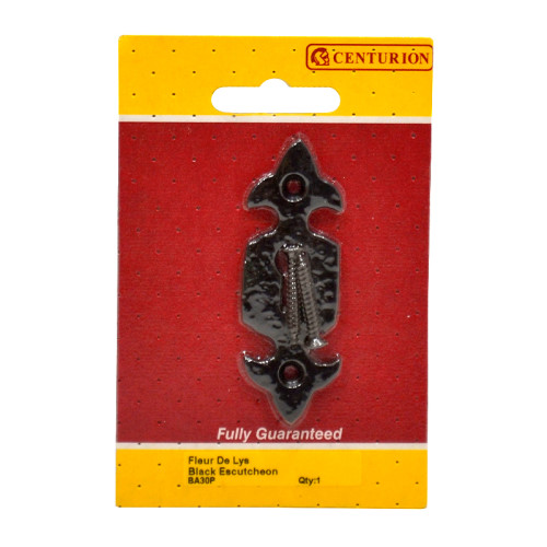 Fleur De Lys Escutcheon, Black 75mm