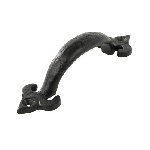 Fleur De Lys Pull Handle, Black, 125mm