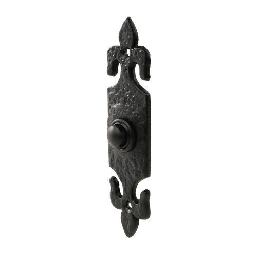 Fleur De Lys Bell Push, Black, 120mm