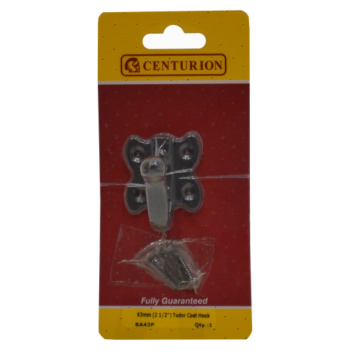63mm (2 1/2") Tudor Coat Hook