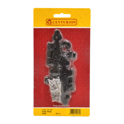 Fleur De Lys Unequal Hinge, Black, 100mm