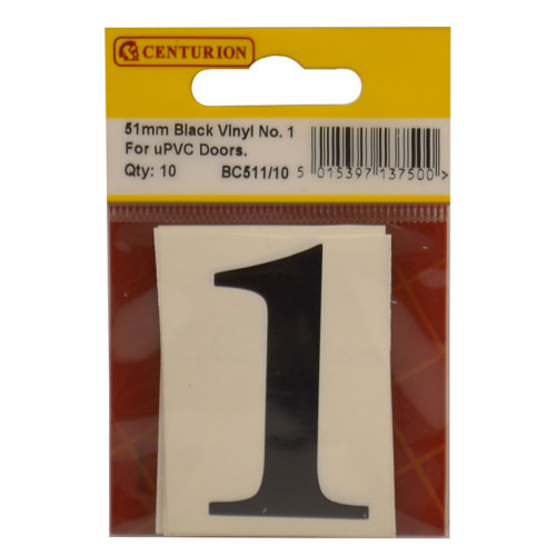Oldstyle Font Vinyl Number 1 (Pack of 10) BC511/10