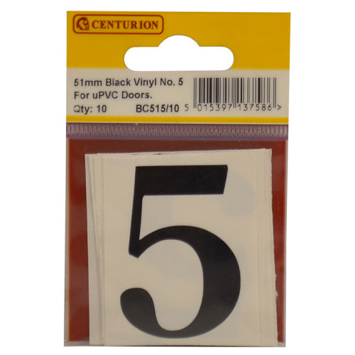 Oldstyle Font Vinyl Number 5 (Pack of 10) BC515/10