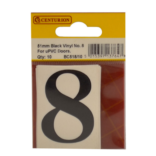 Oldstyle Font Vinyl Number 8 (Pack of 10) BC518/10