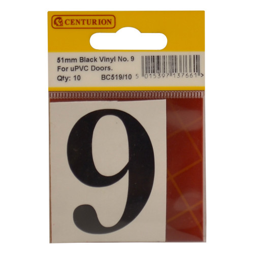 Oldstyle Font Vinyl Number 9 (Pack of 10) BC519/10