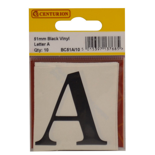Oldstyle Font Vinyl Letter A (Pack of 10) BC51A/10