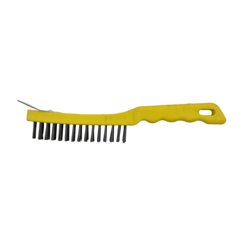 Wire Brush, Plastic 4 Row with Scraper