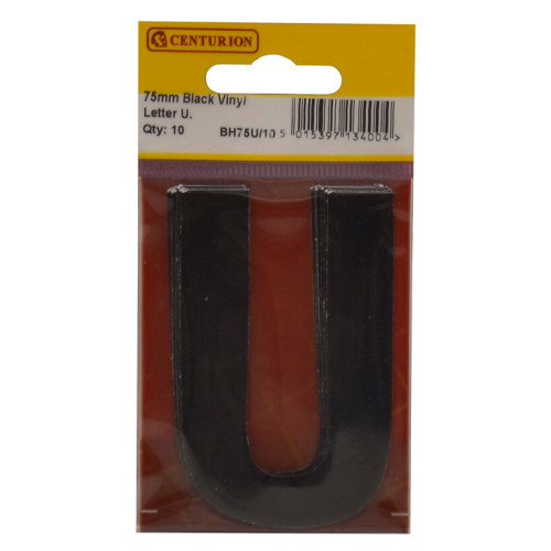Condensed Style Vinyl Letter U (10pk) BH75U/10