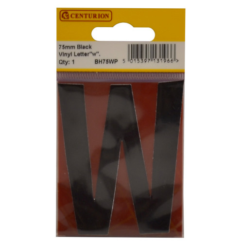 Condensed Style Vinyl Letter W BH75WP