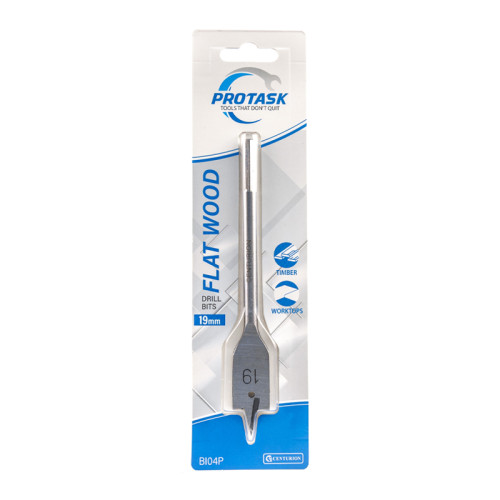 Protask 19mm Fast Cutting Flat Wood Bit