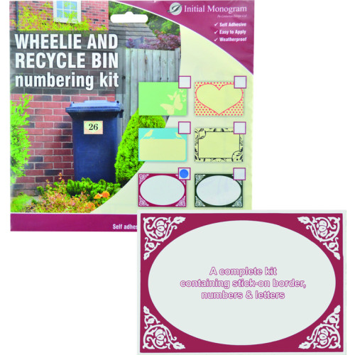 Wheelie Bin Number Kit Victorian Red BIN001