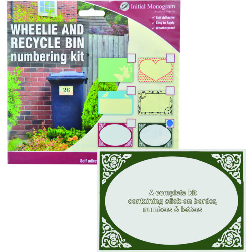 Wheelie Bin Number Kit Victorian Green - BIN002