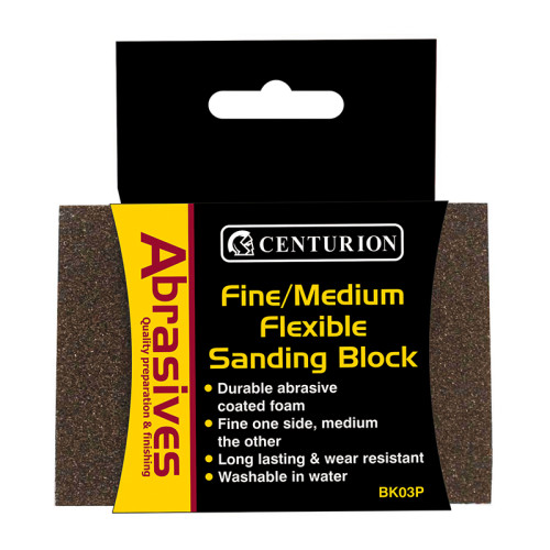 Abrasives Angled Sanding Block, Fine/Medium 97 x 67 x 27mm