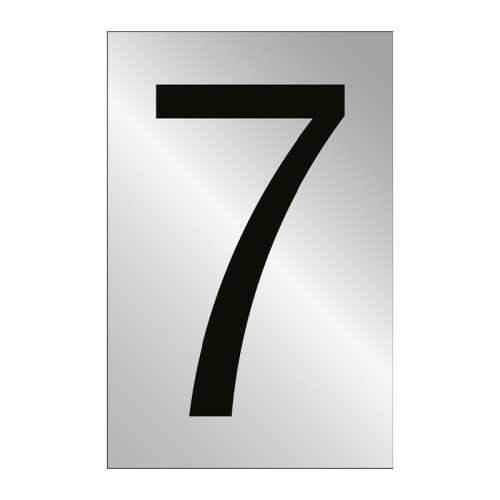 Character '7' - Polished Chrome Effect - 50mm